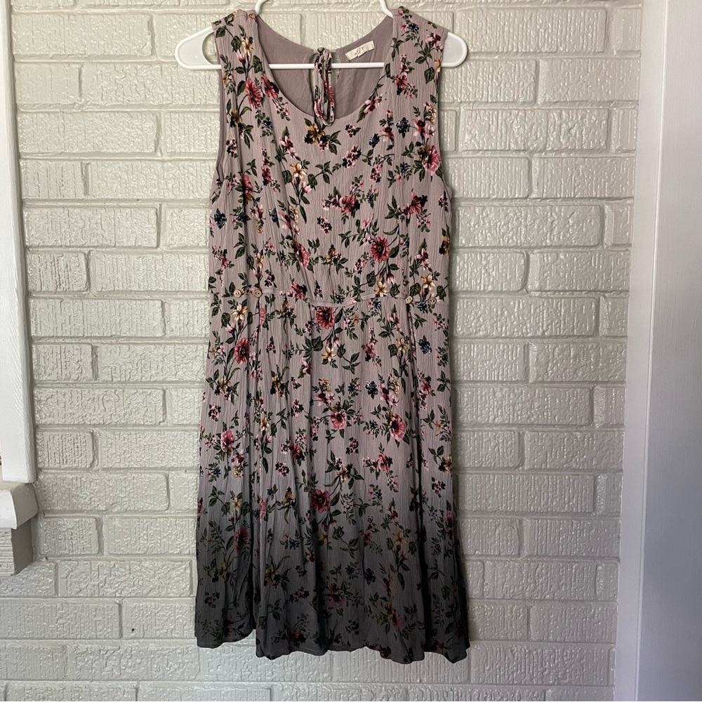 Mystree L dip dye fall floral dress